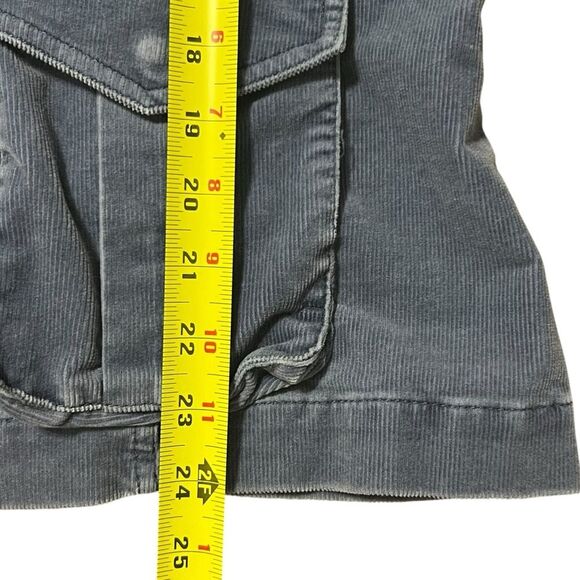 Eddie Bauer Grey Corduroy Utility Jacket Retro Academia Western Size LARGE - Picture 8 of 12